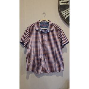 Robert Graham Men's 3XL Multicolor Plaid Short Sleeve Button-Up Shirt